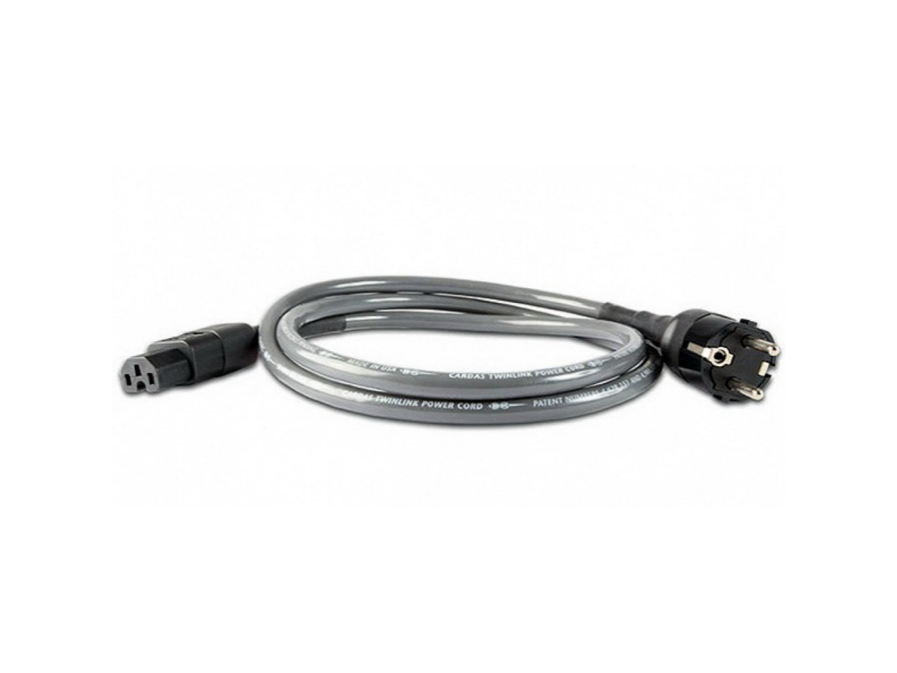 Cardas Twinlink power cord - w/ right angle IEC female by Silent